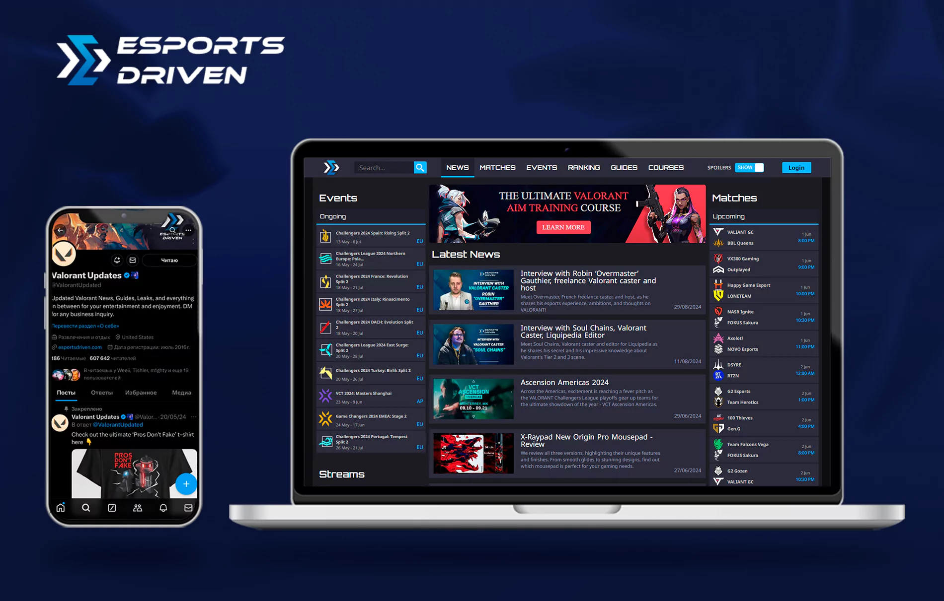 Launch gaming website Esports Driven en social media succes voor Valorant